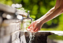 What should Muslims perform before offering Salah? A Muslims is performing steps of wudu