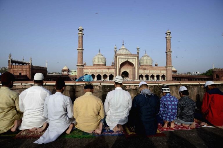 Muslims are offering prayer